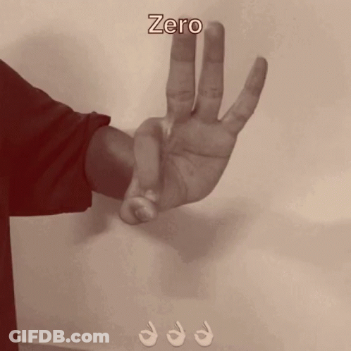 Hand Making Circle Saying Zero GIF
