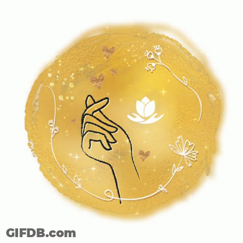 Hand Making Heart With Flower GIF
