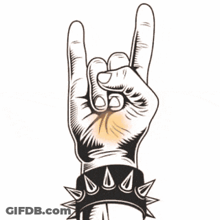 Hand Making Horns Sign Rock Song GIF
