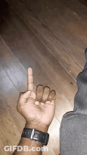 Hand Making Middle Finger With Watch GIF