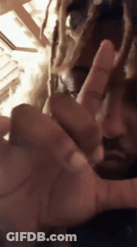 Hand Making Peace Sign GIF
