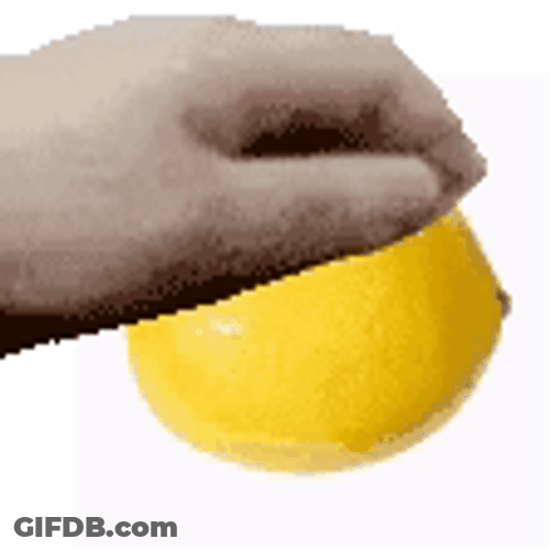 Hand Massaging Lemon GIF