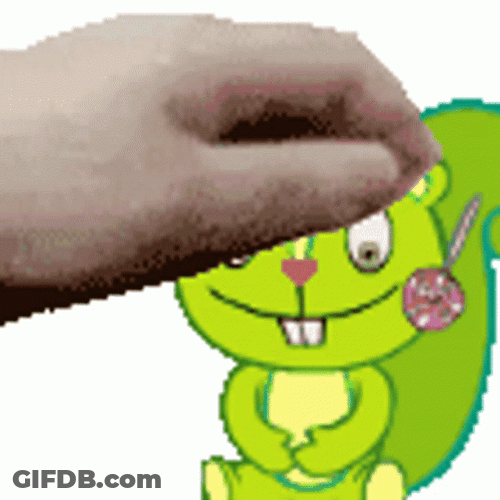 Hand Pats Happy Tree Friends Nutty GIF