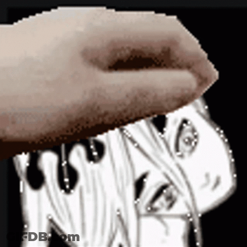Hand Patting Douma GIF