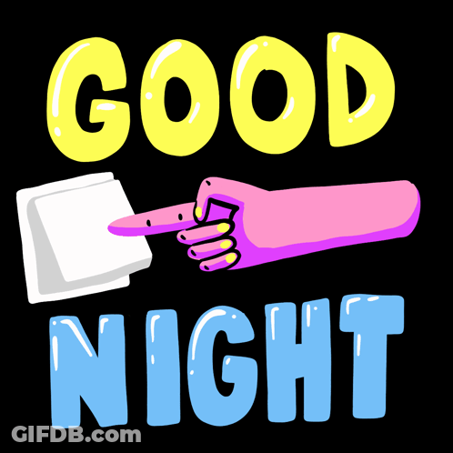 Hand Pointing At Light Switch Saying Good Night GIF