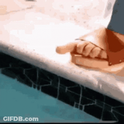 Hand Pointing At Swimming Pool GIF