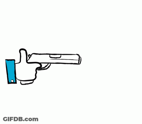 Hand Pointing Gun At Liked Sign GIF