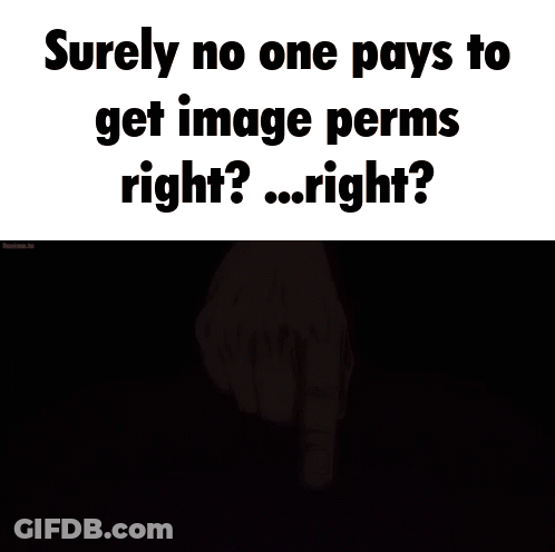 Hand Pointing Surely No One Pays To Get Image Perms Right GIF