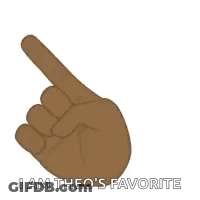 Hand Pointing Up Saying No No No GIF