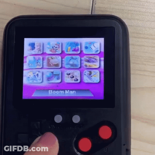 Hand Pressing Button On Boom Man Video Game GIF