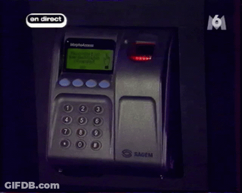 Hand Pressing Button Saying En Direct GIF