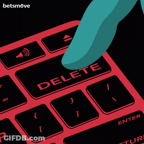 Hand Pressing Delete Button GIF