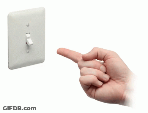 Hand Pressing Light Switch GIF