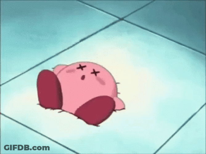 Hand Punching Kirby GIF