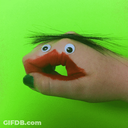 Hand Puppet Imitating Talking Person GIF