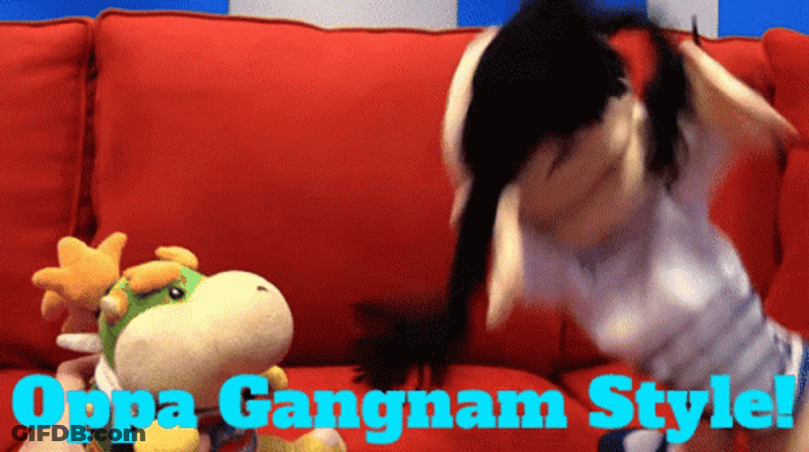 Hand Puppets Dancing Gangnam Style GIF