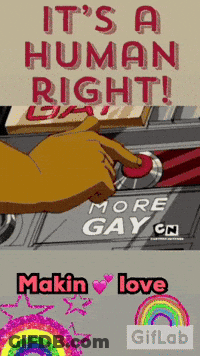 Hand Pushing It's A Human Right Button GIF
