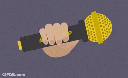 Hand Reaching For Mic Drop GIF