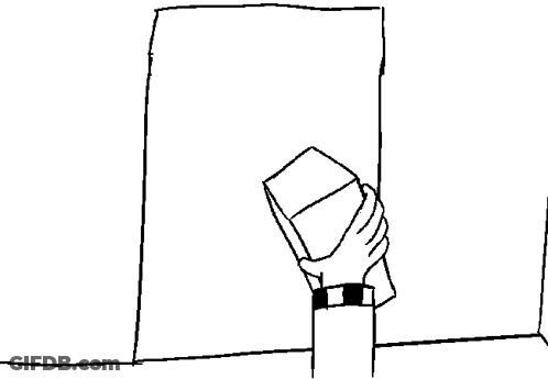 Hand Reaching For Useless Brick GIF