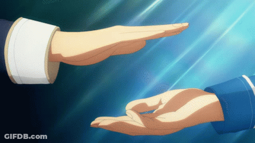 Hand Reaching Out Towards Another Hand GIF