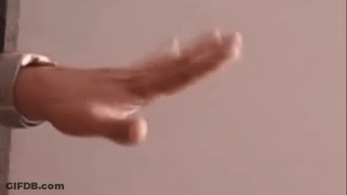 Hand Reaching Out Towards Someone GIF