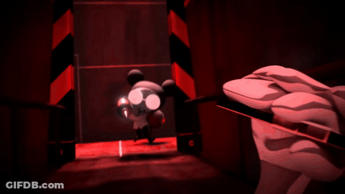 Hand Reaching Toward Red Object GIF