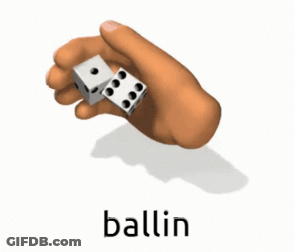 Hand Rolling Dice Ballin Animation GIF