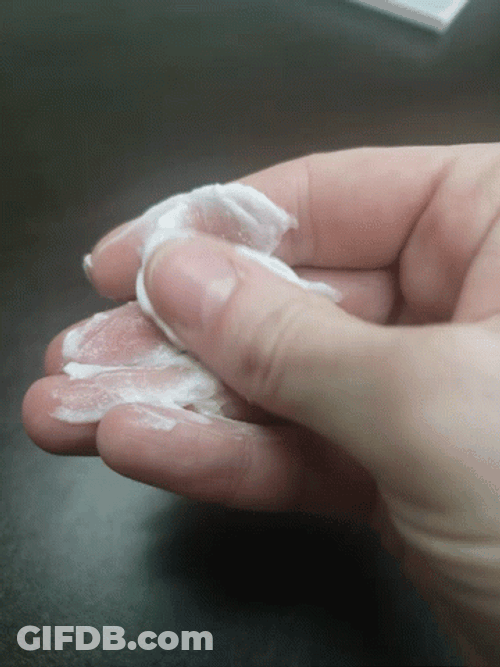 Hand Rubbing Lotion On Fingers GIF