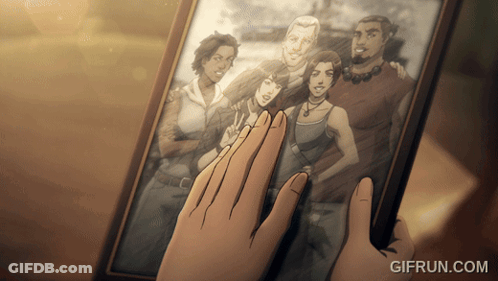 Hand Touching Picture Of Group Of People Gifrun.com GIF