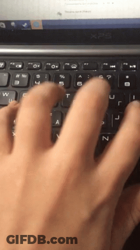 Hand Typing On XPS Laptop GIF