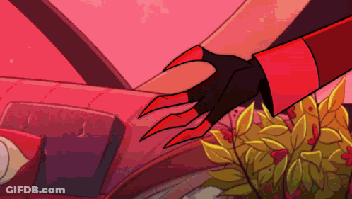 Hand Wearing Glove With Long Red Claws GIF