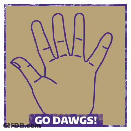 Hand With Go Dawgs GIF