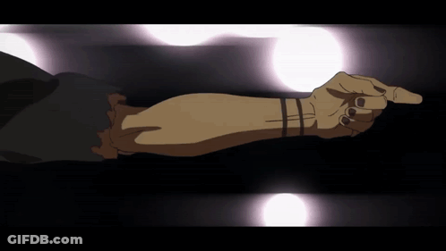 Hand With Tattoo Pointing GIF