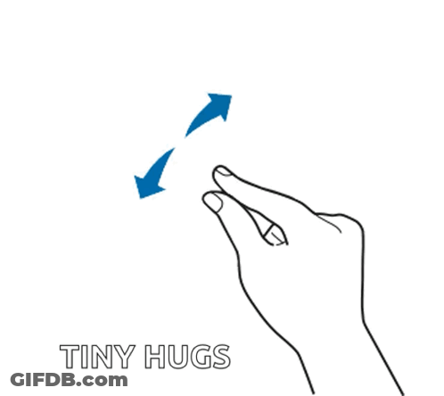 Hand With Two Arrows Pointing Opposite Directions Tiny Hugs GIF
