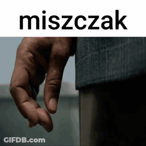 Hand With Word Miszczak GIF