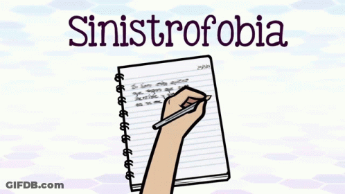 Hand Writing Sinistrofobia In Notebook GIF
