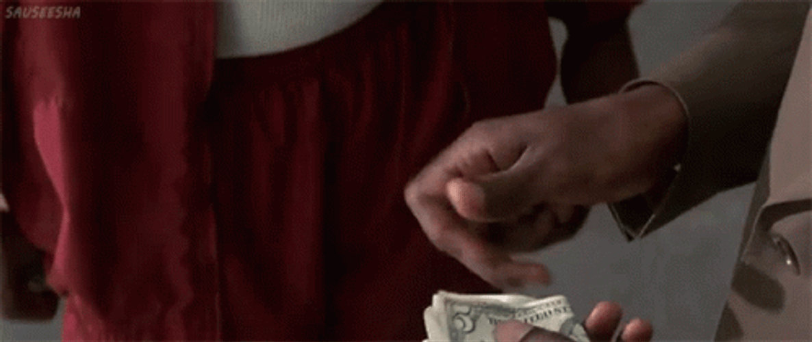 Handing Dollar Take My Money GIF