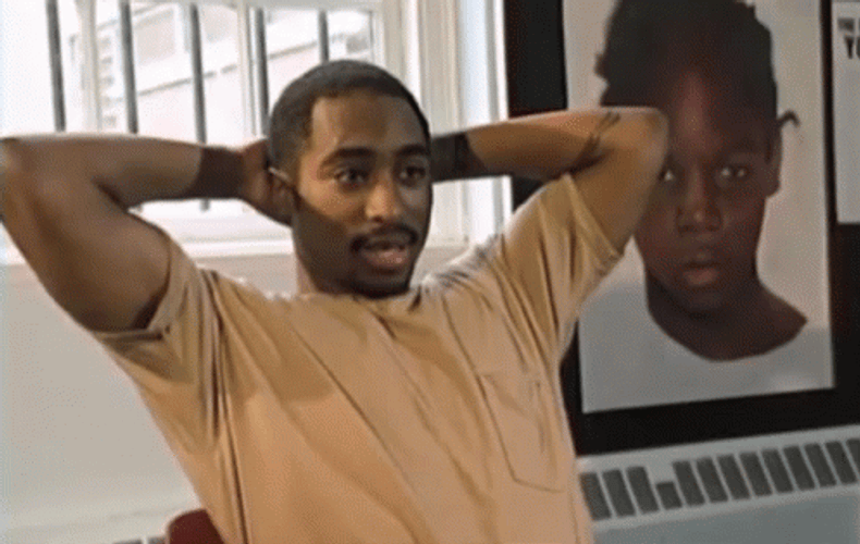 Hands Behind Head 2Pac Shakur Interview GIF
