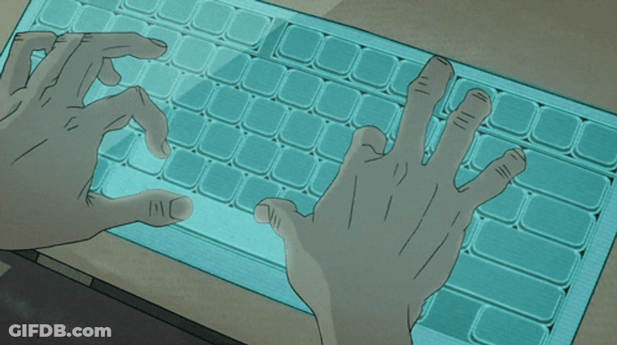 Hands Doing Fast Typing Animation GIF