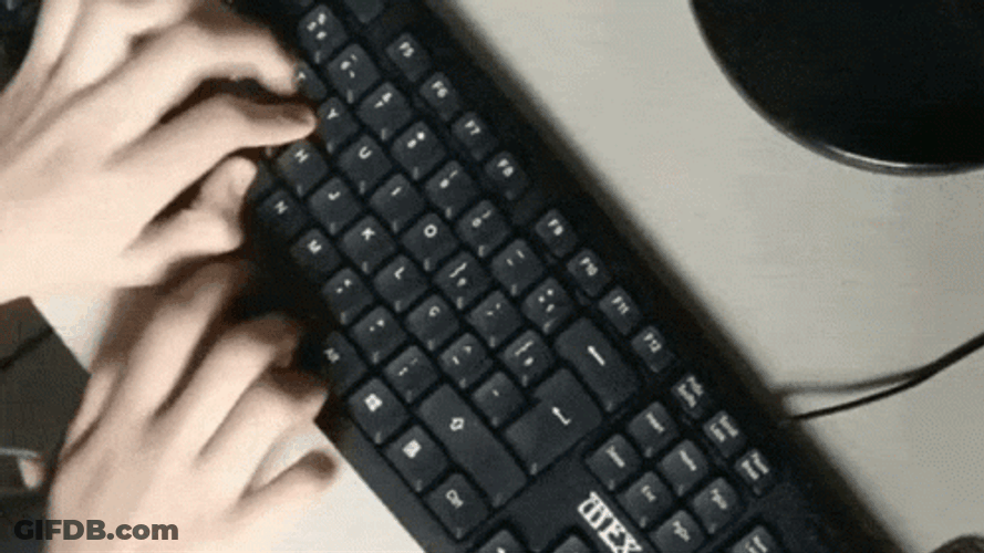 Hands Fast Keyboard Typing GIF