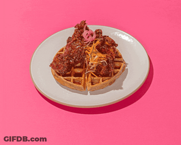 Hands Getting Waffles From A Plate GIF