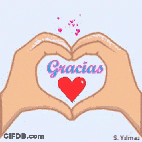 Hands Making Heart Gracias GIF
