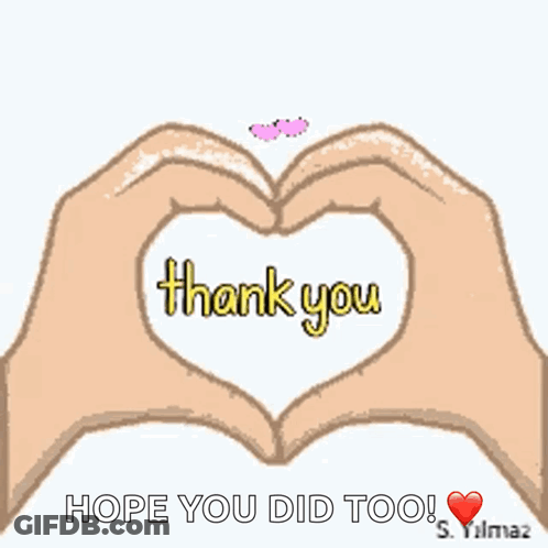 Hands Making Heart Saying Thank You GIF