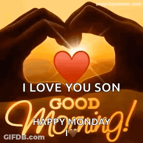 Hands Making Heart With I Love You Son GIF