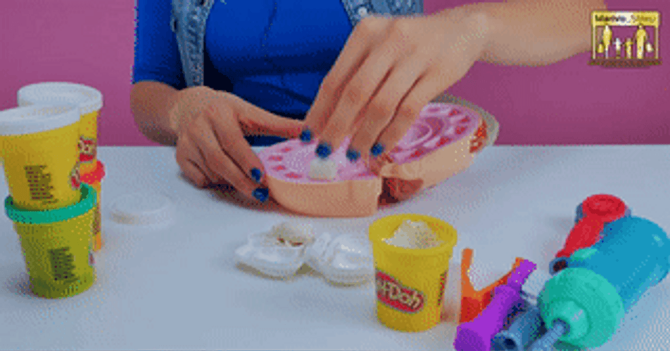 Hands Playing Clay Doh GIF
