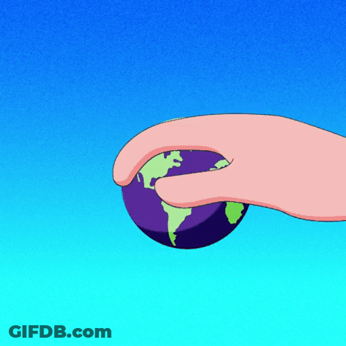 Hands Playing With Earth As Yo Yo GIF
