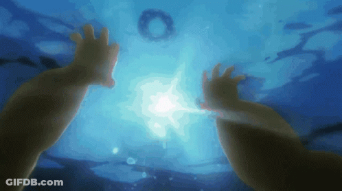 Hands Reaching Toward Sun GIF