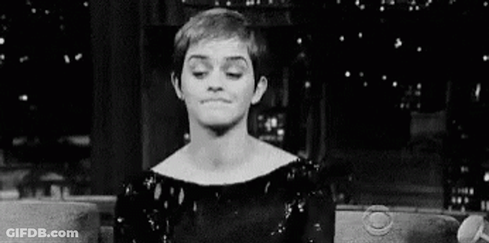 Hands Up Emma Watson Shock GIF