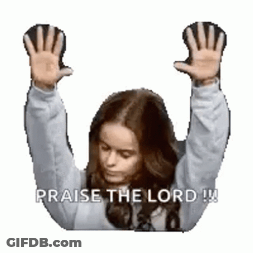 Hands Up Praise The Lord Amen GIF