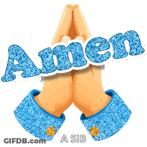 Hands With Amen Written GIF